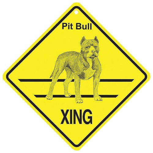 Insegna xing pit - bull, dog