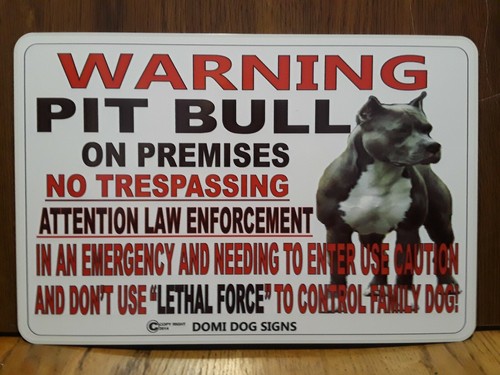 Insegna per cani pit - insegna, di