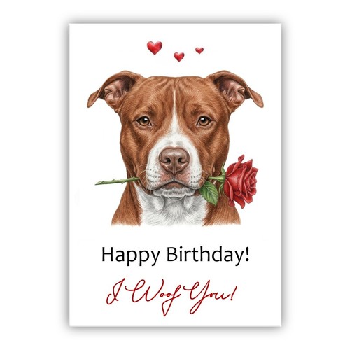 Biglietto compleanno pit bull - pit,