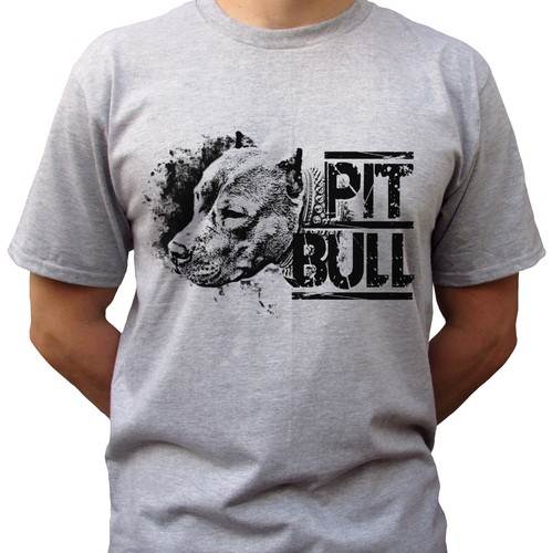 Pitbull shirt grigia - pitbull, t-shirt