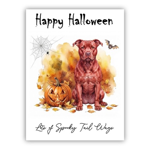 Biglietto halloween pit bull - biglietto,