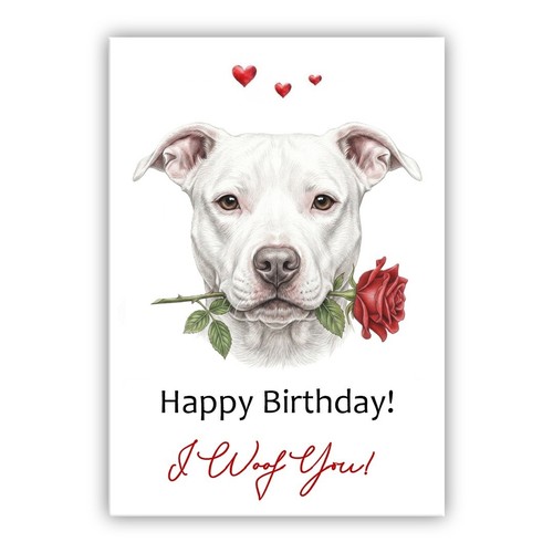 Biglietto compleanno pit bull - biglietto,