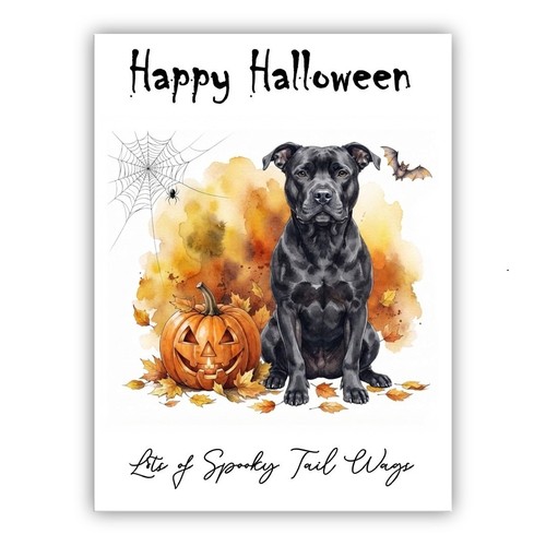 Biglietto halloween pit bull - biglietto,
