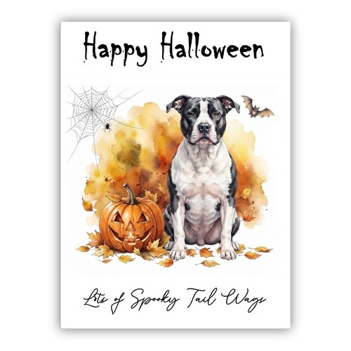 Biglietto halloween pit bull - halloween,