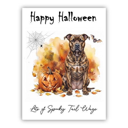 Biglietto halloween pit bull - biglietto,