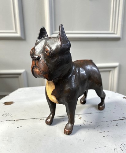 Vintage wood pit bull - vintage, french