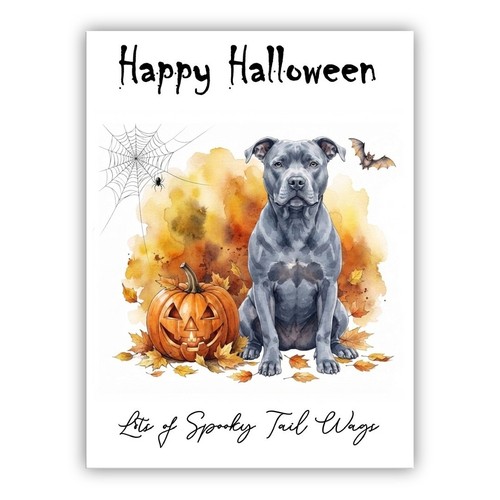 Biglietto halloween pit bull - halloween,