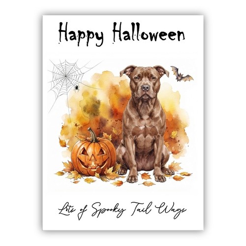 Biglietto halloween pit bull - biglietto,